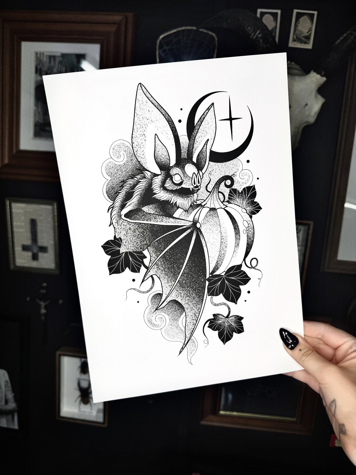 A4 Bat Print
