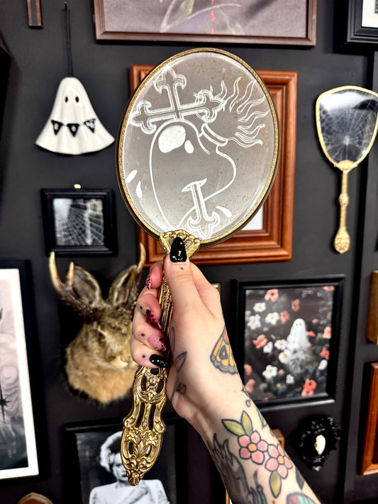 Sacred Heart Hand Mirror