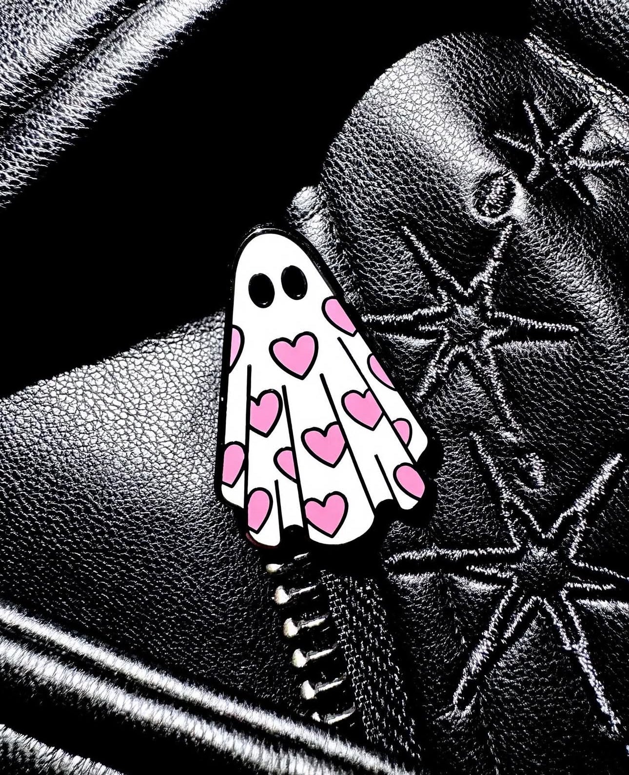 Heart Ghost Enamel Pin