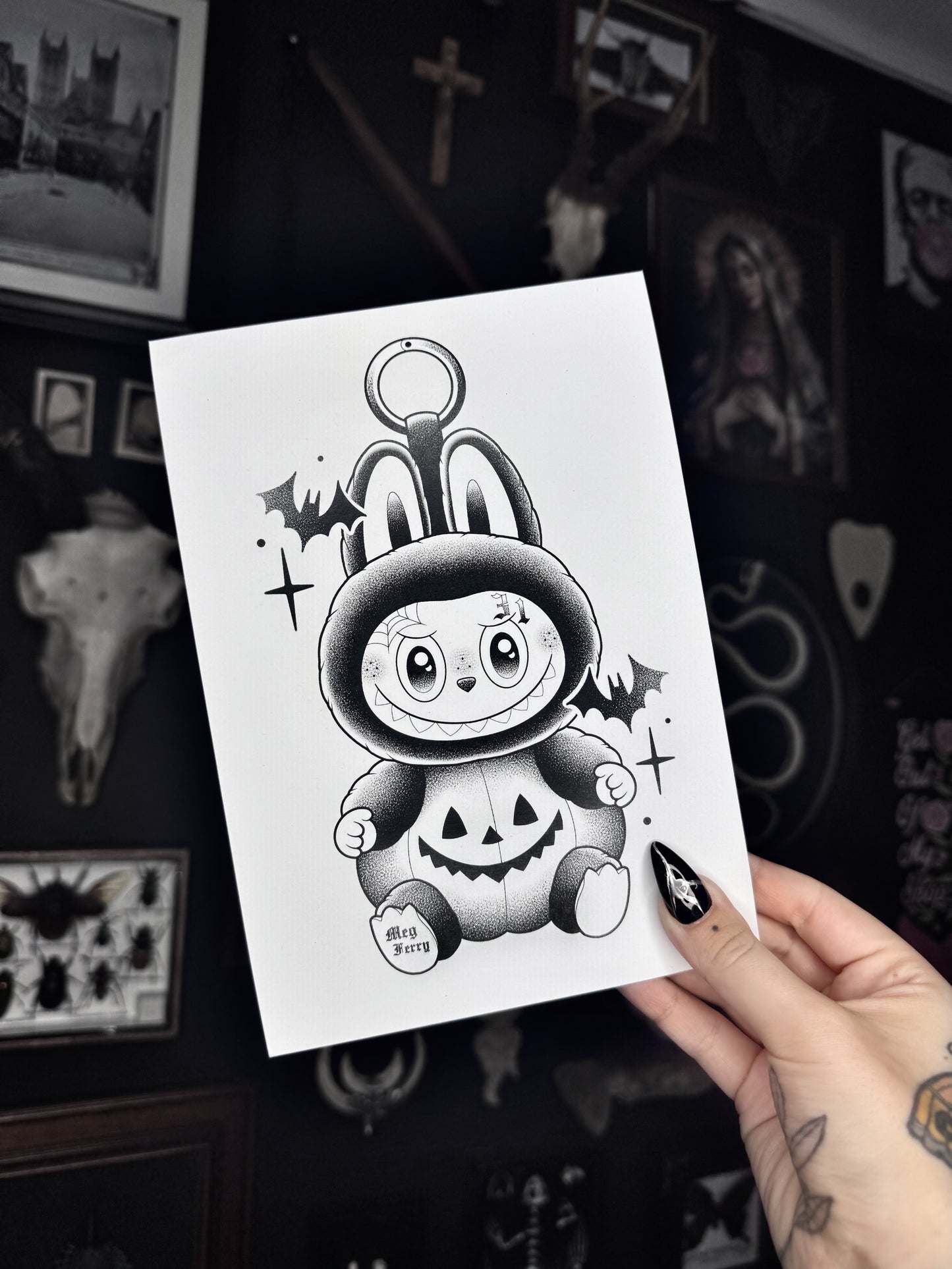 A5 Labubu Pumpkin Print